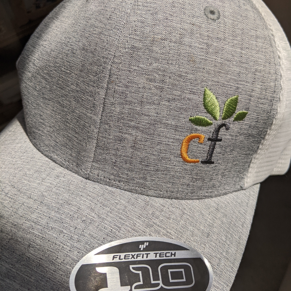 CF Flexfit Gray Cap with Embroidered Logo